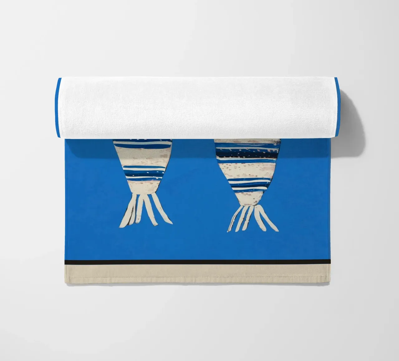 Minimal Fish on Blue telo mare da cityart