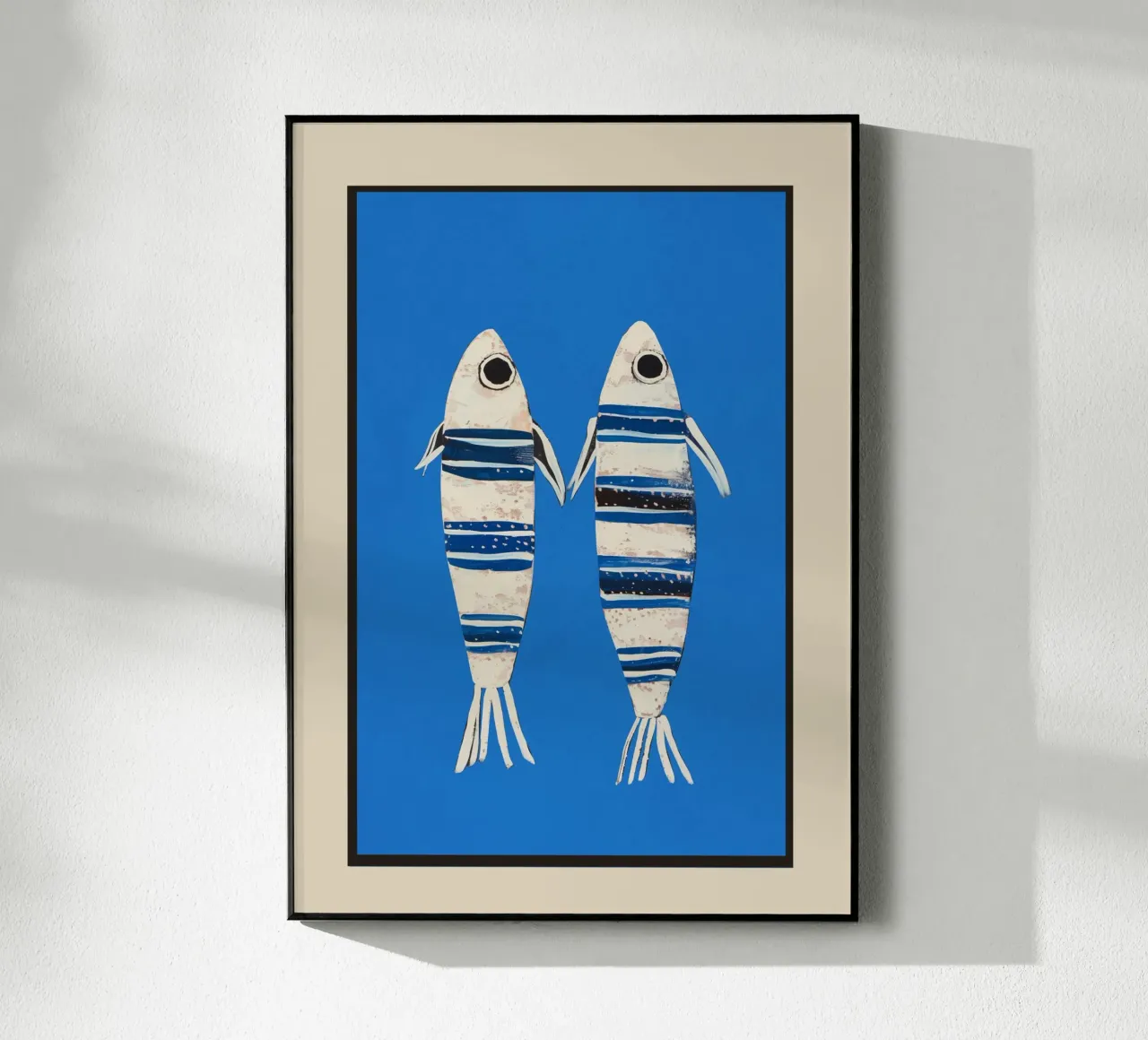Minimal Fish on Blue acrylic glass by cityart