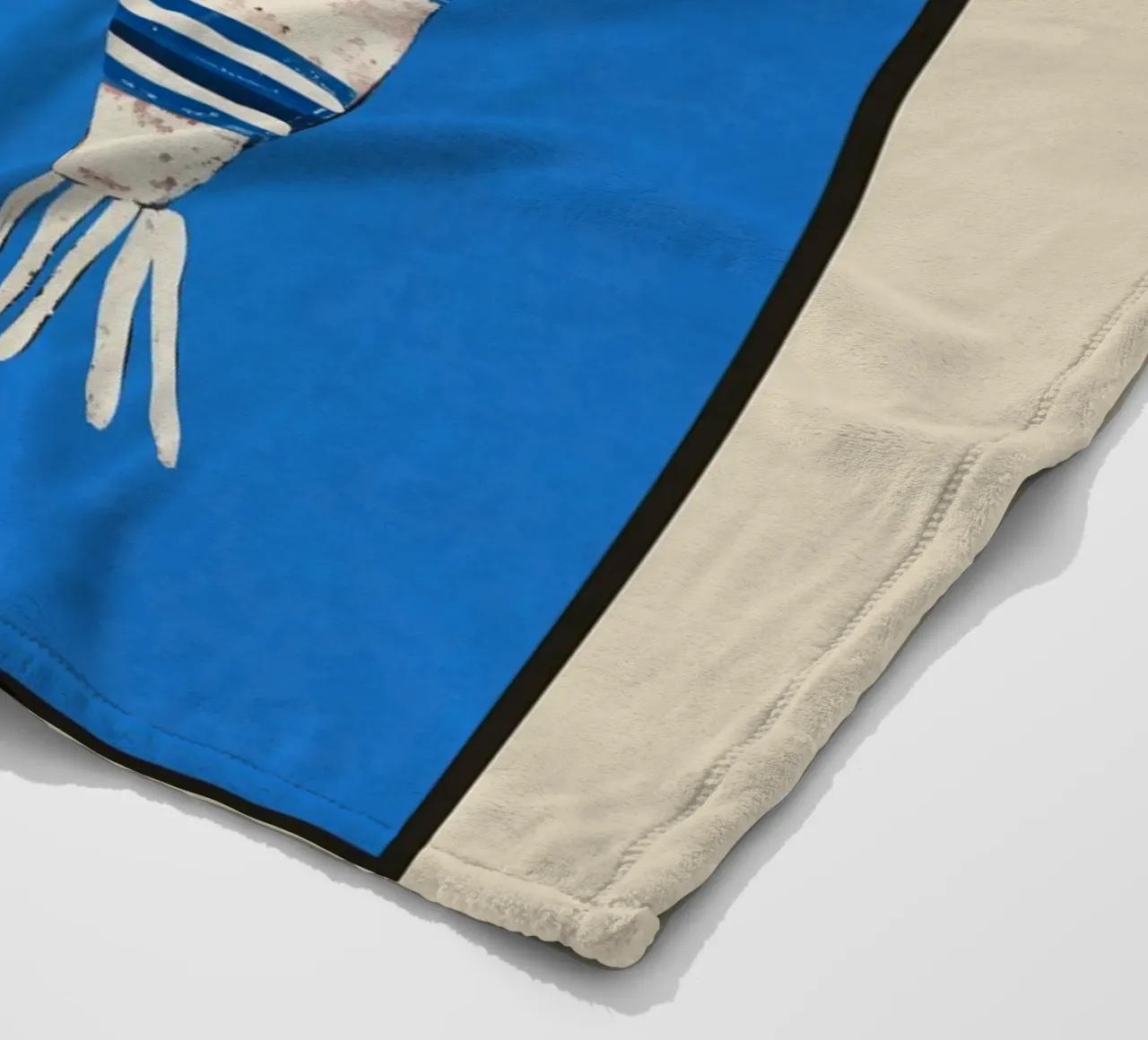 Minimal Fish on Blue coperta in pile da cityart