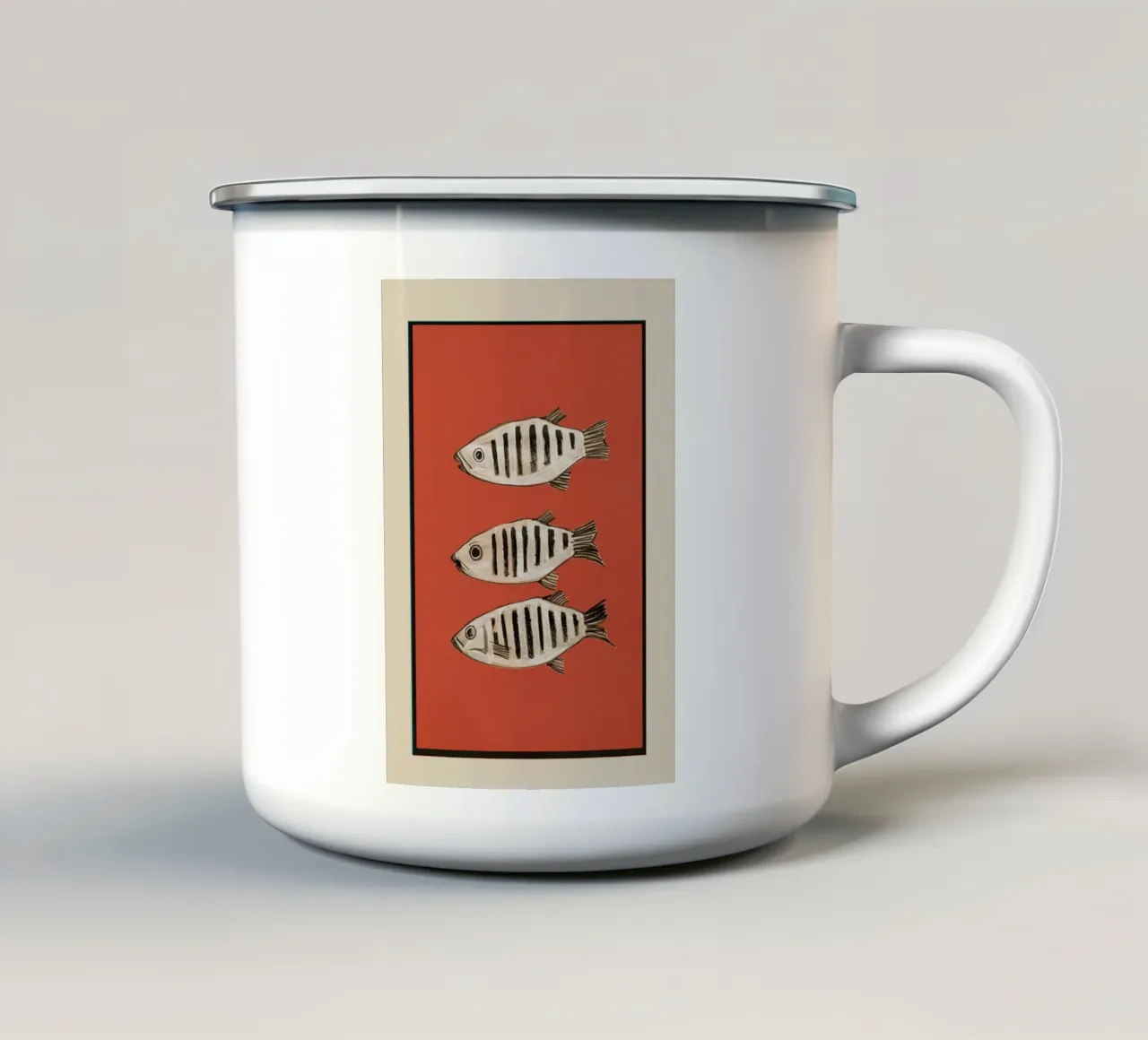 Abstract Fish Study I tazza in smalto da cityart
