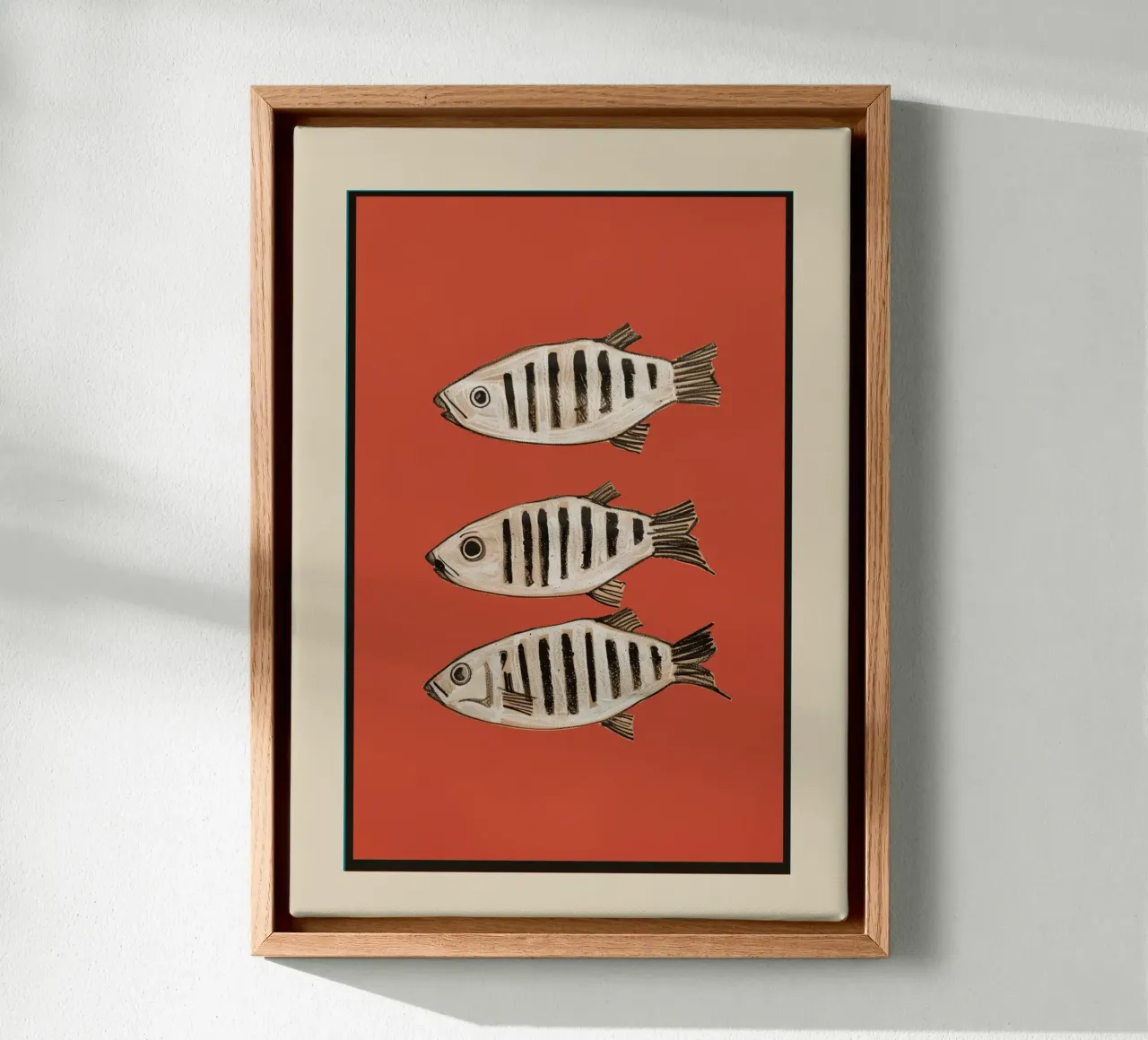 Abstract Fish Study I tela con Cornice a cassetta da cityart