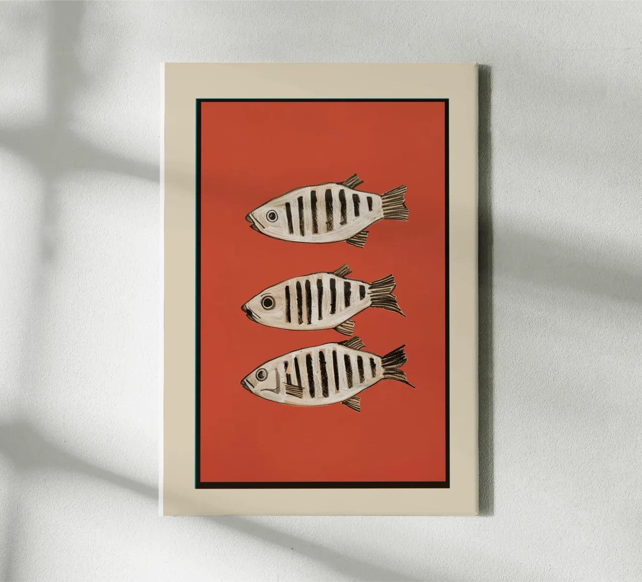 Abstract Fish Study I tela con Cornice a cassetta da cityart