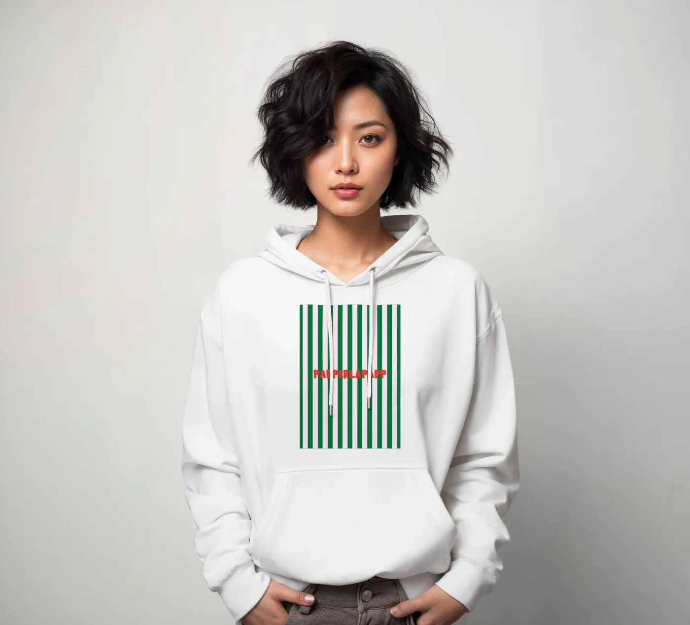 Papperlapapp Typography hoodie by Attaboy Dsgn