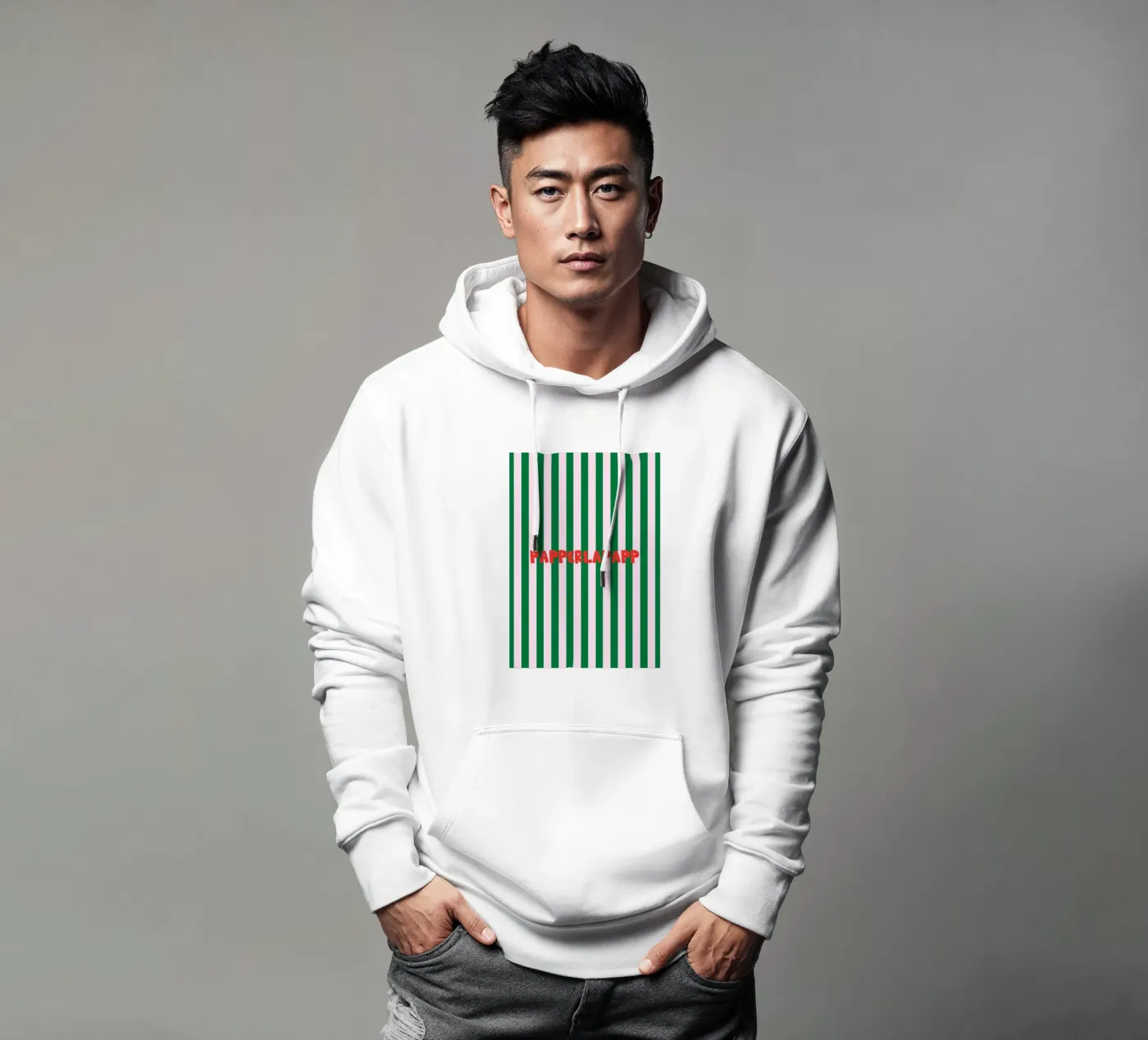 Papperlapapp Typography hoodie by Attaboy Dsgn
