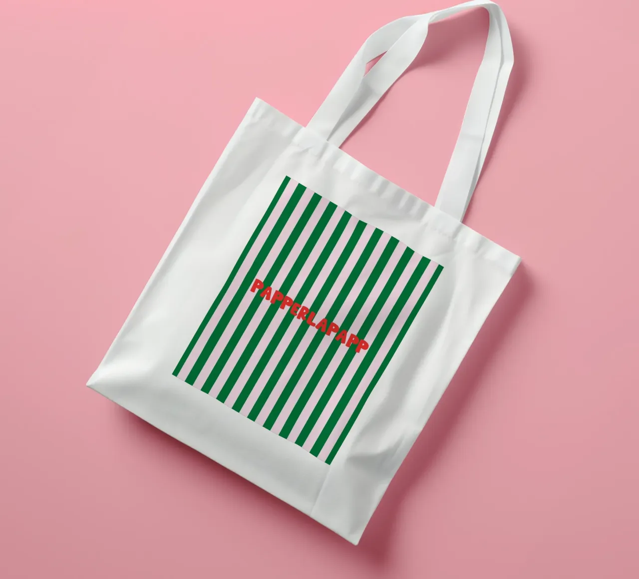 Papperlapapp Typography borsa in juta da Attaboy Dsgn