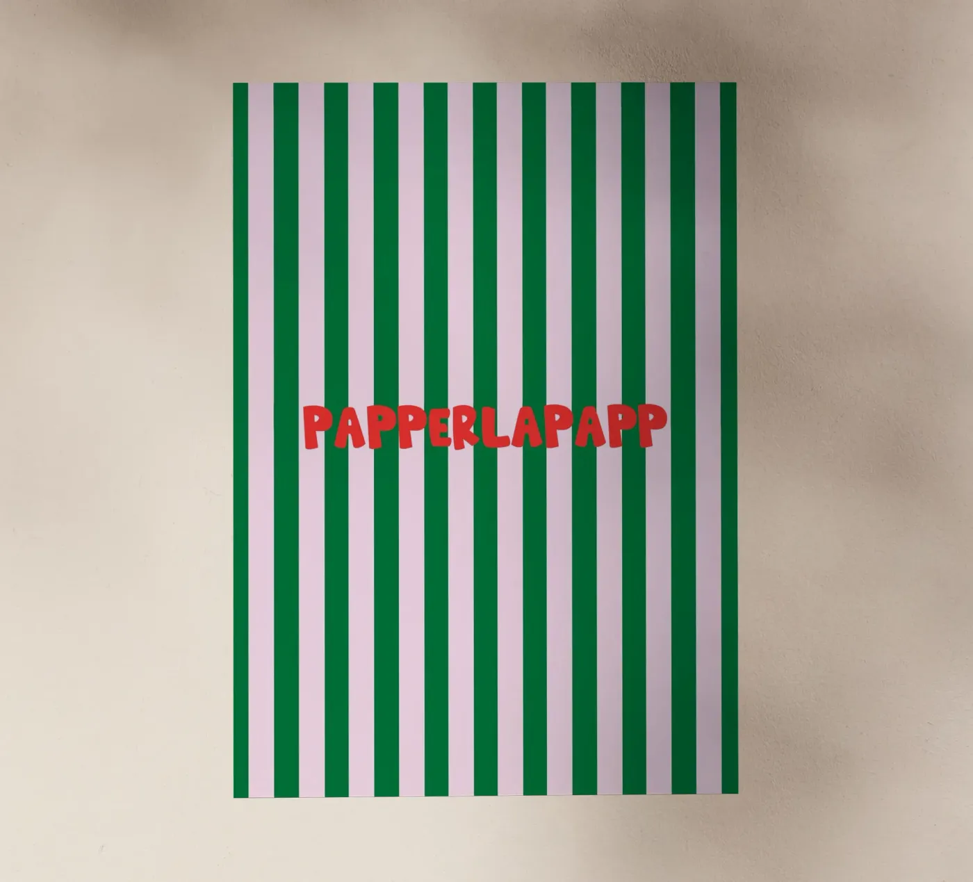 Papperlapapp Typography backlit folie van Attaboy Dsgn