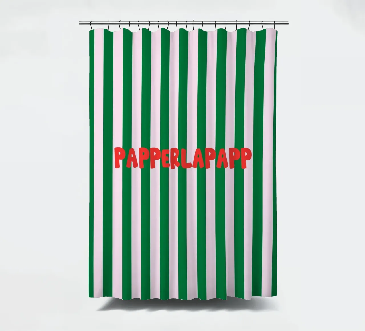 Papperlapapp Typography Duschvorhang von Attaboy Dsgn