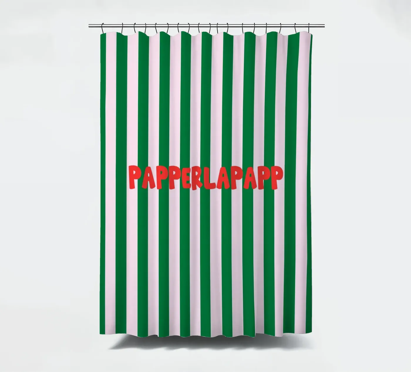 Papperlapapp Typography Duschvorhang von Attaboy Dsgn