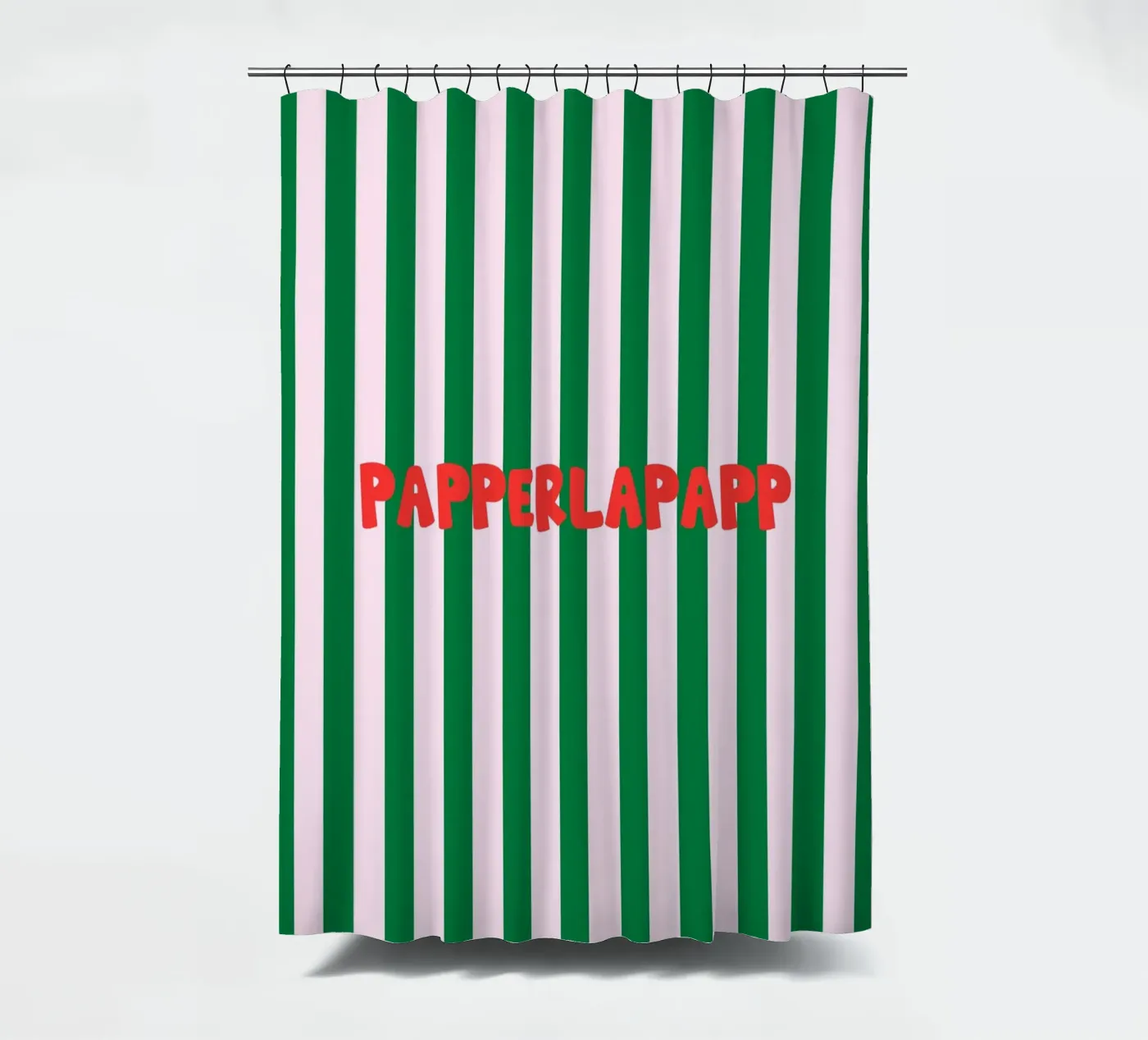 Papperlapapp Typography Duschvorhang von Attaboy Dsgn