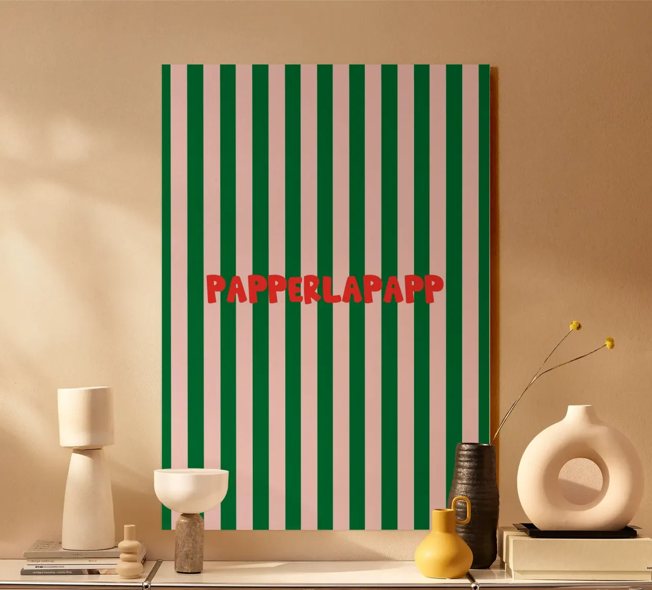 Papperlapapp Typography plexiglass da Attaboy Dsgn