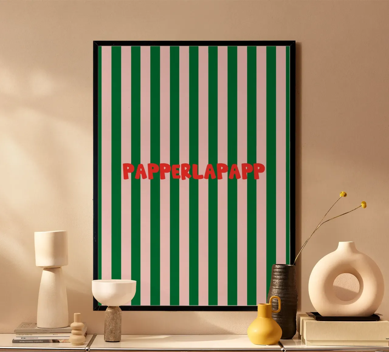 Papperlapapp Typography poster con telaio in alluminio da Attaboy Dsgn