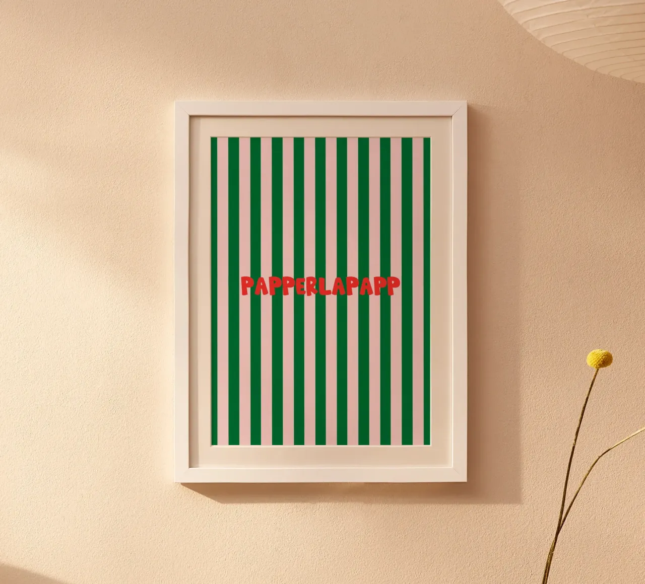 Papperlapapp Typography poster con telaio in alluminio da Attaboy Dsgn