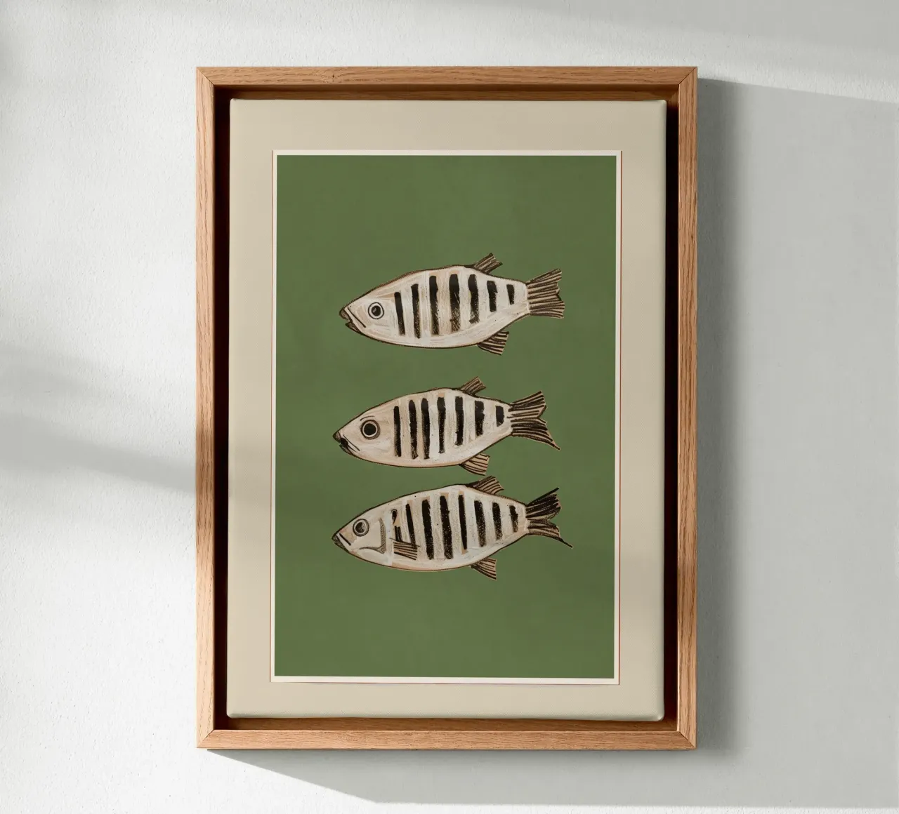 Abstract Fish Study II tela con Cornice a cassetta da cityart