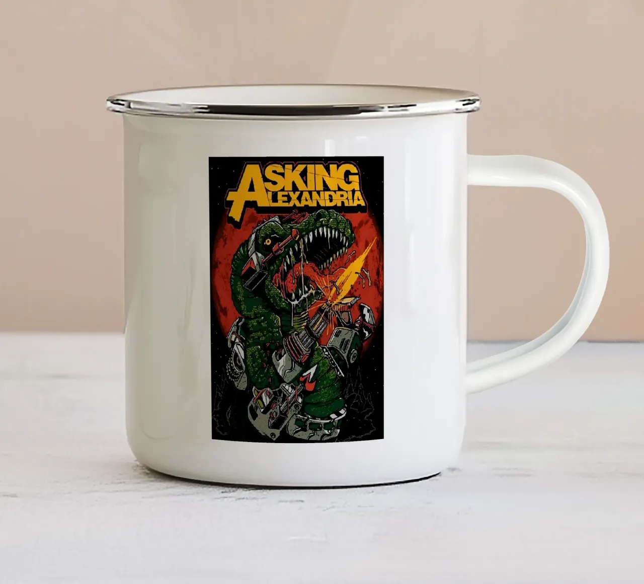 Groupe Asking Alexandria mug en émail de vanhesling