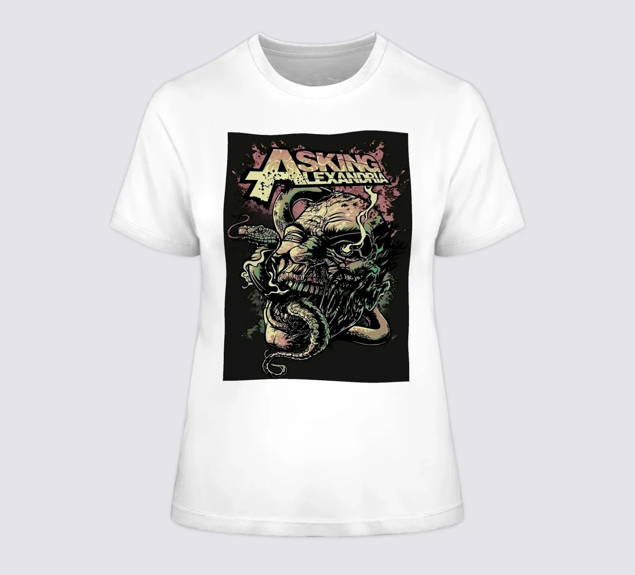 Groupe Asking Alexandria t-shirt ajusté pour femmes de vanhesling
