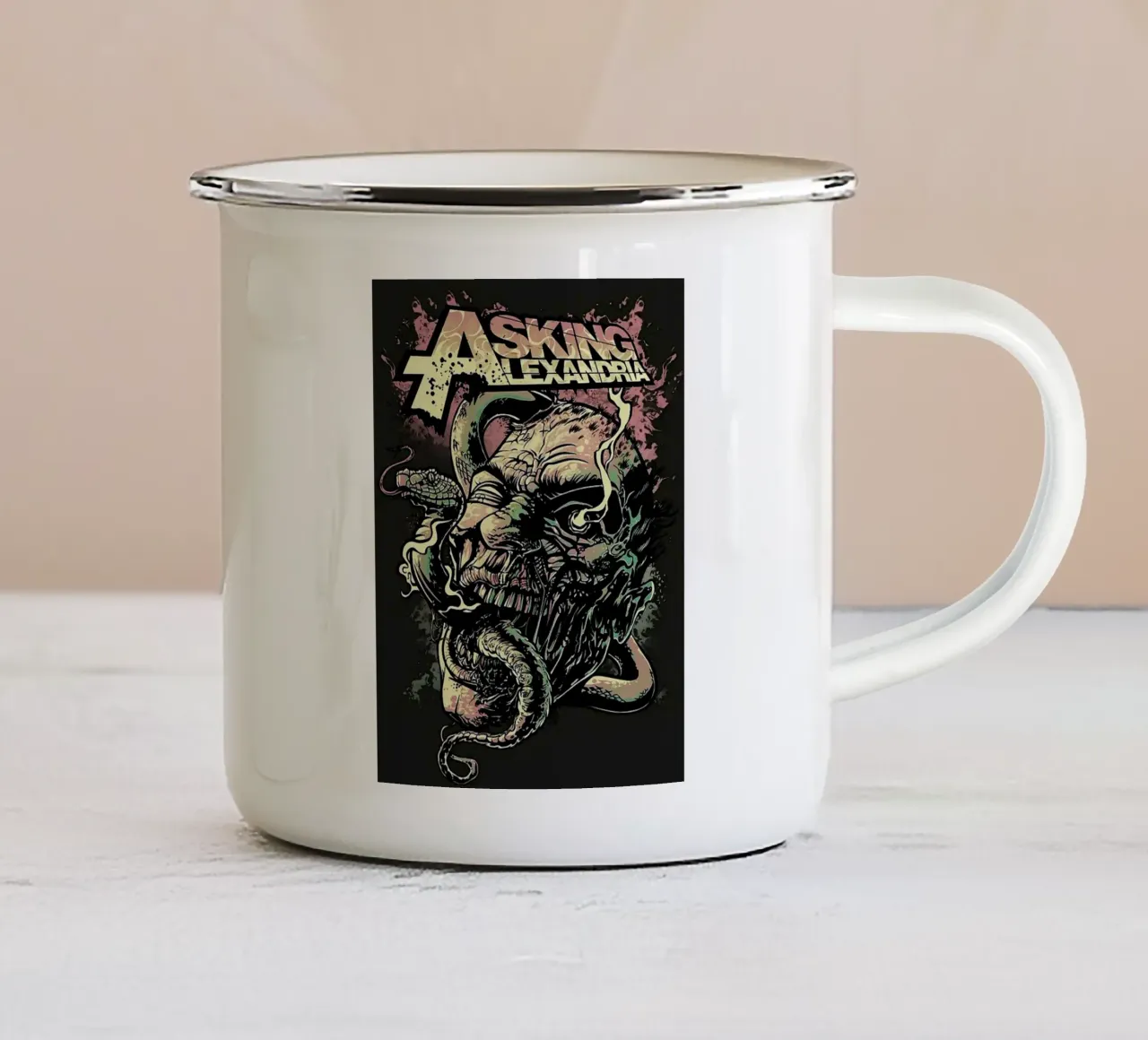 Groupe Asking Alexandria mug en émail de vanhesling