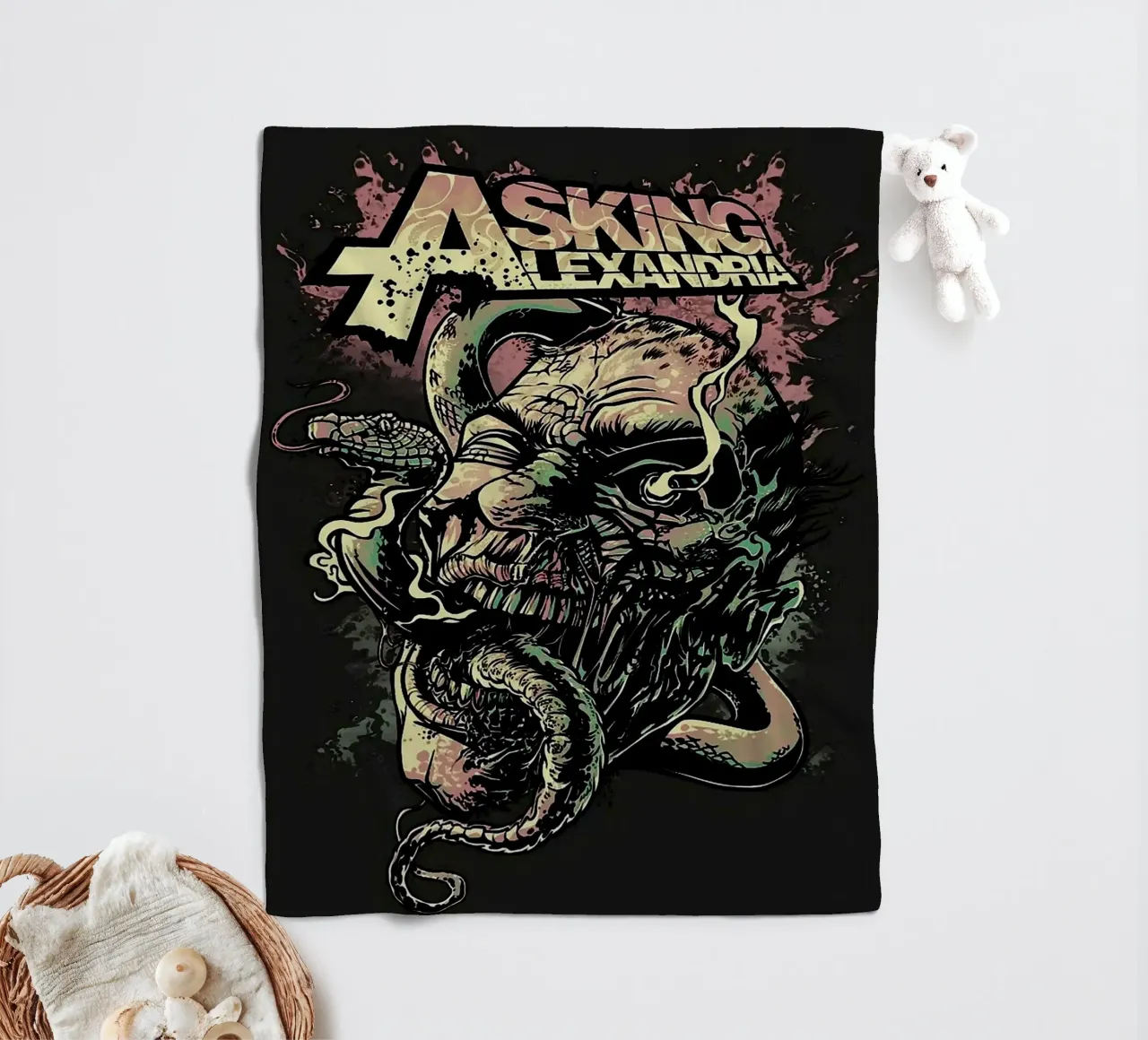 Asking Alexandria band fleece blanket by vanhesling