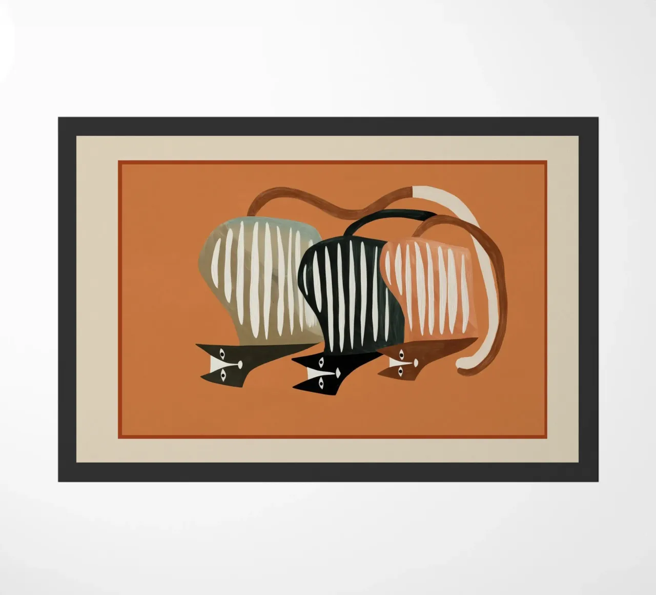 Stacked Abstract Cats zerbino da cityart