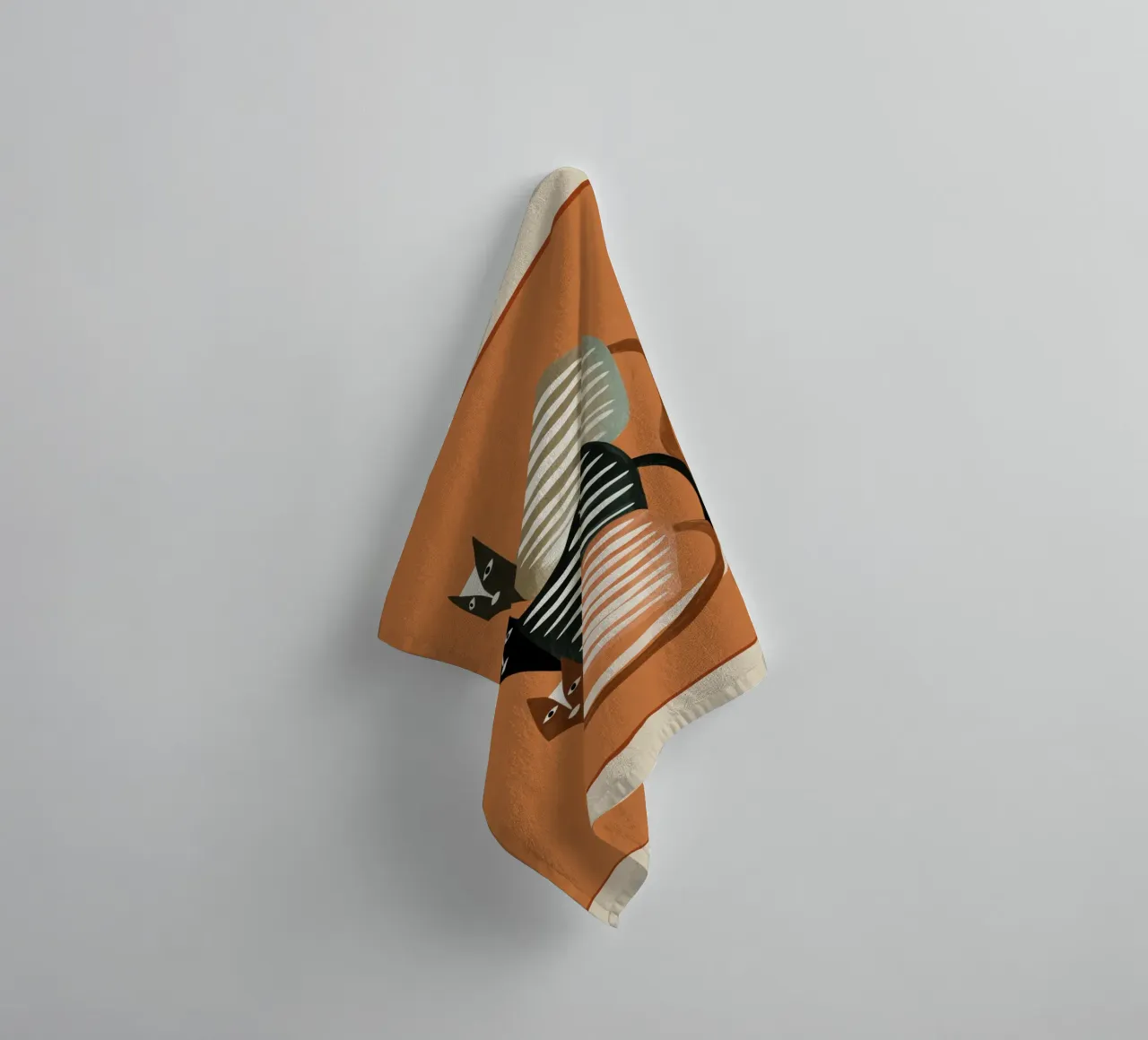 Stacked Abstract Cats asciugamano da bagno da cityart
