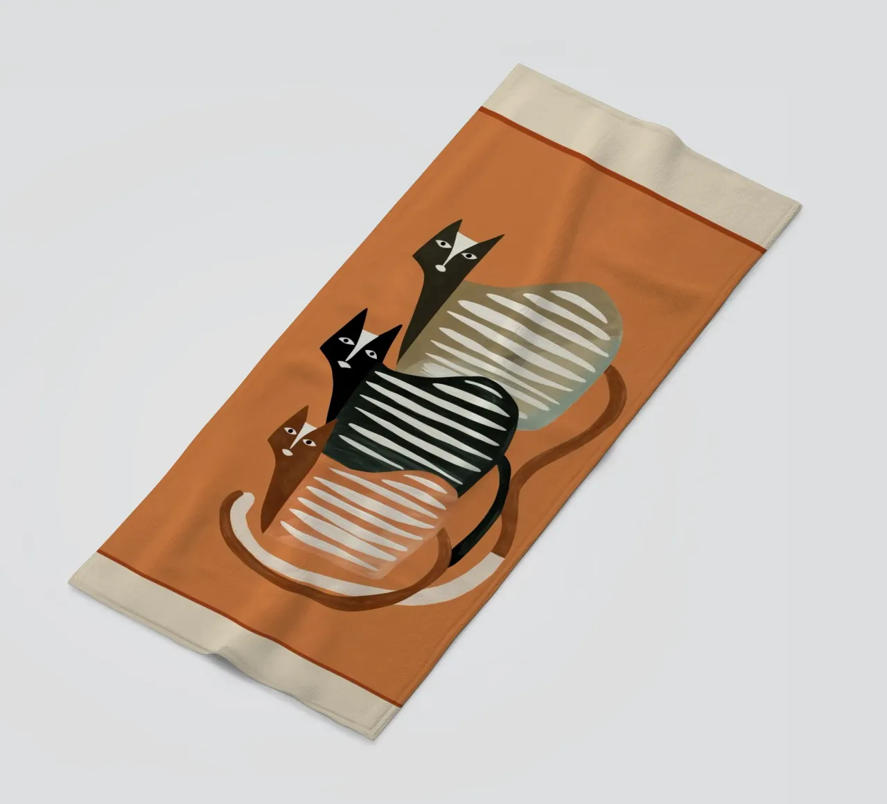 Stacked Abstract Cats telo mare da cityart