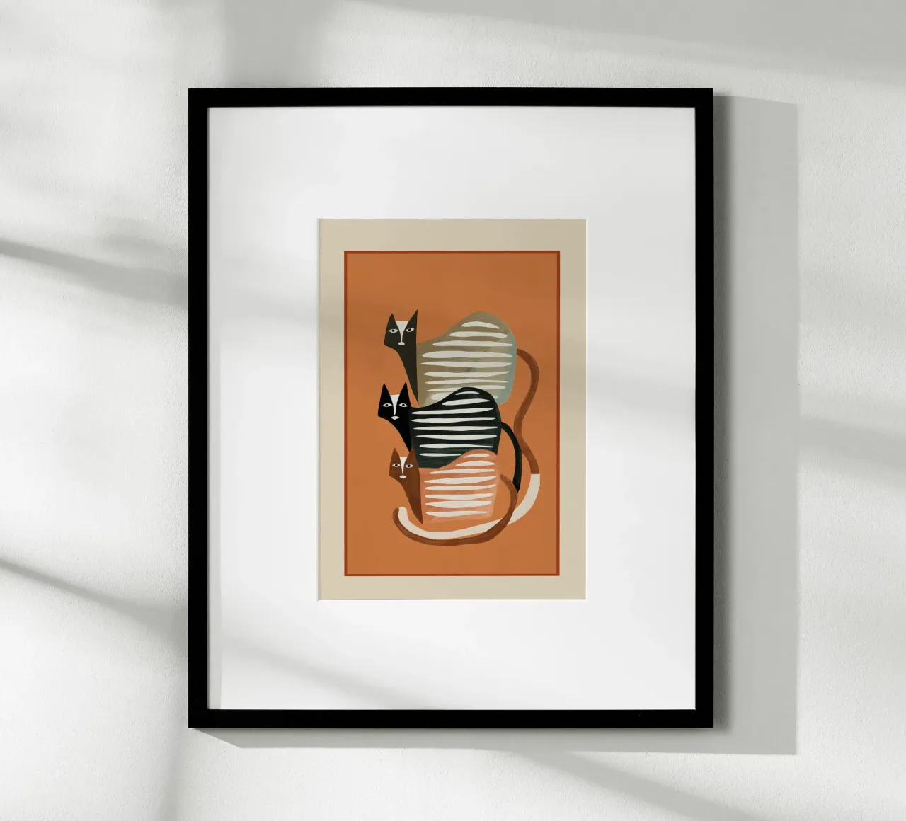 Stacked Abstract Cats carta hahnemühle da cityart