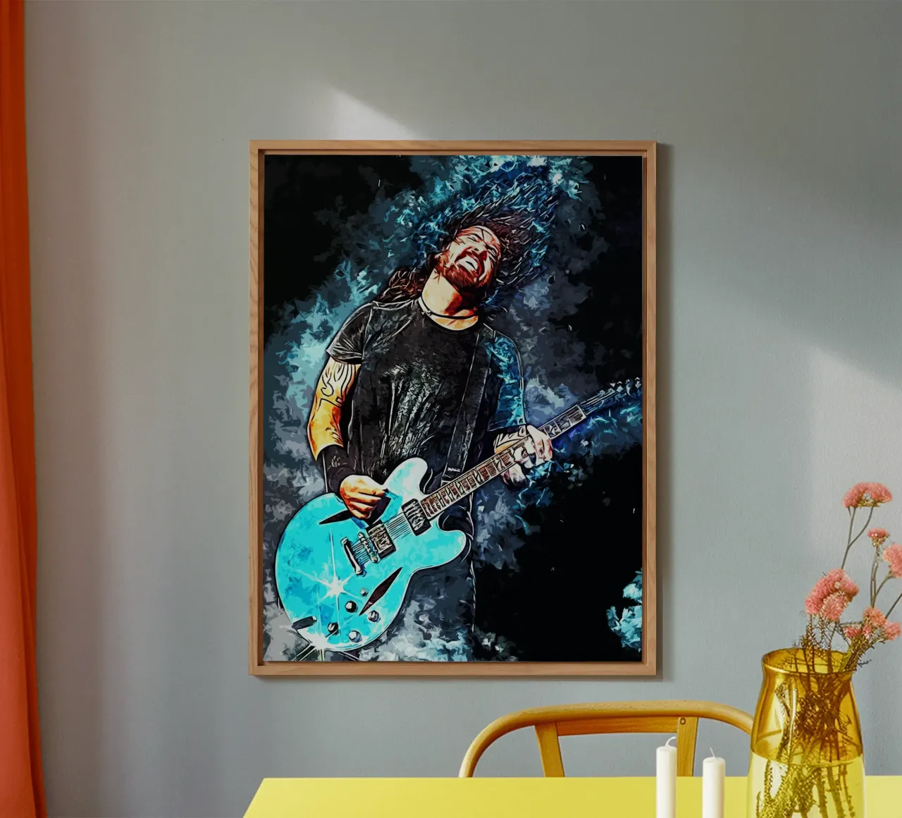 Dave Grohl Foo Fighters 20 Art alluminio dibond da music soul