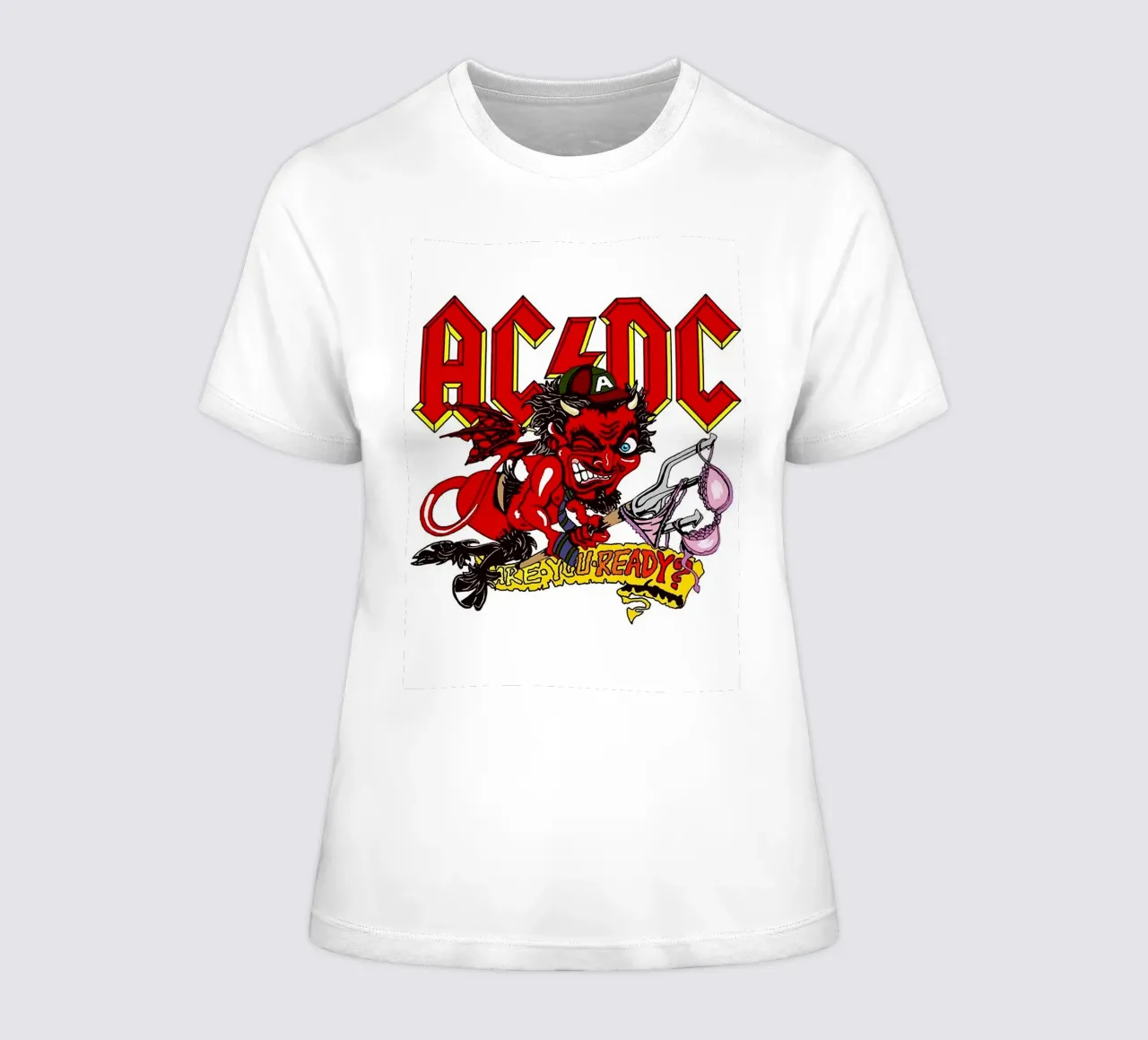AC/DC band women's fitted t-shirt by vanhesling