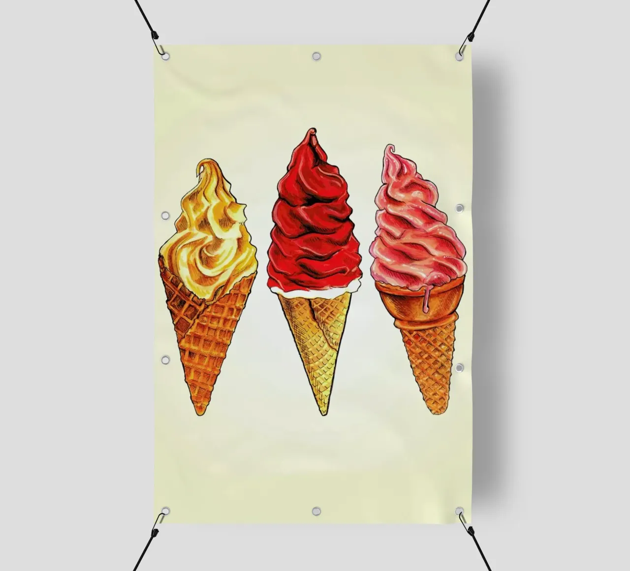 Soft Serve telo in pvc da Kelly Gilleran