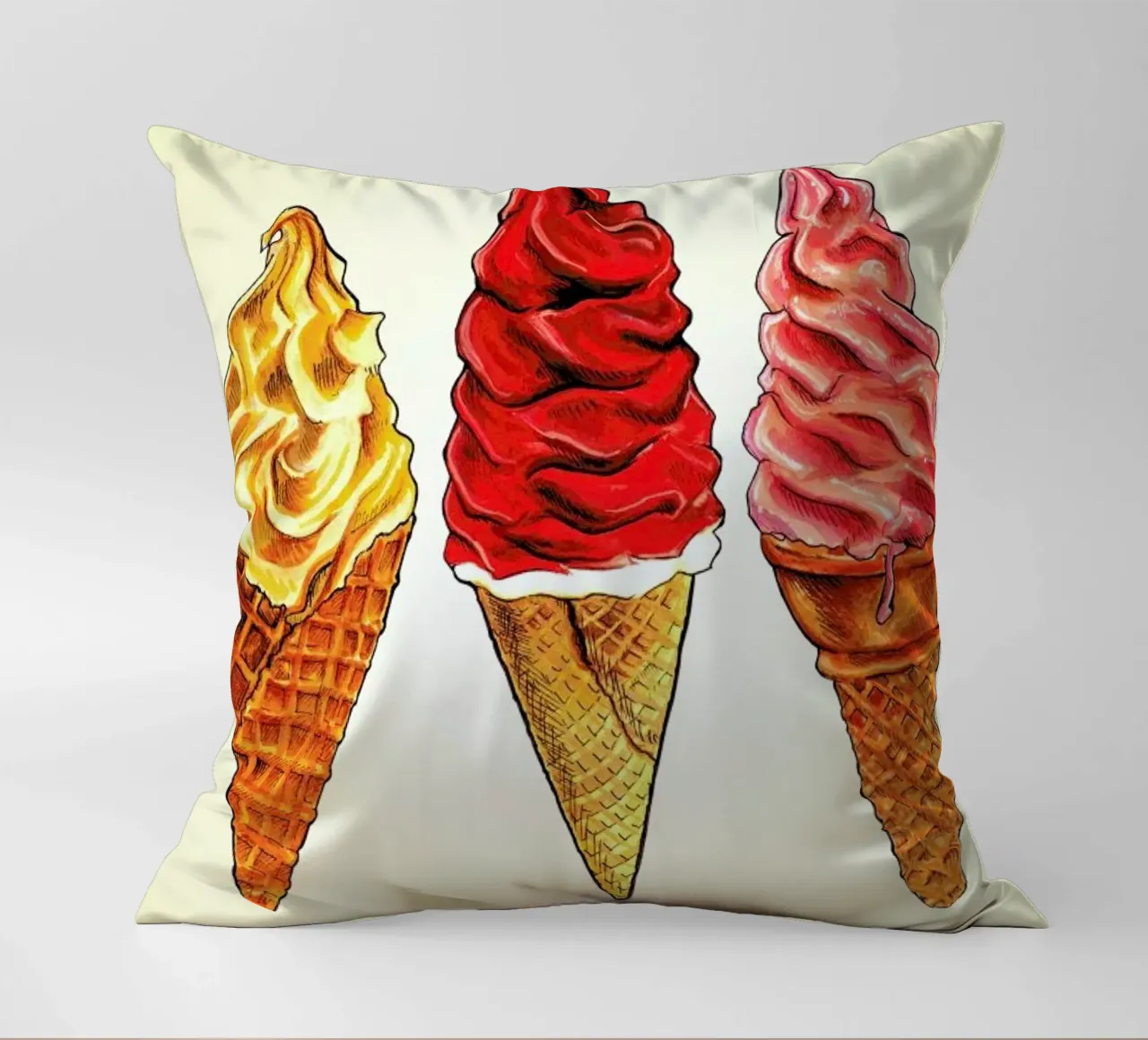 Soft Serve decorative cushion by Kelly Gilleran
