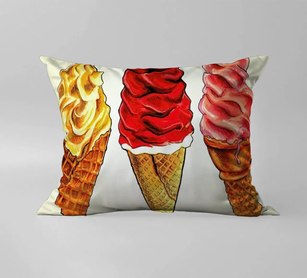 Soft Serve decorative cushion by Kelly Gilleran