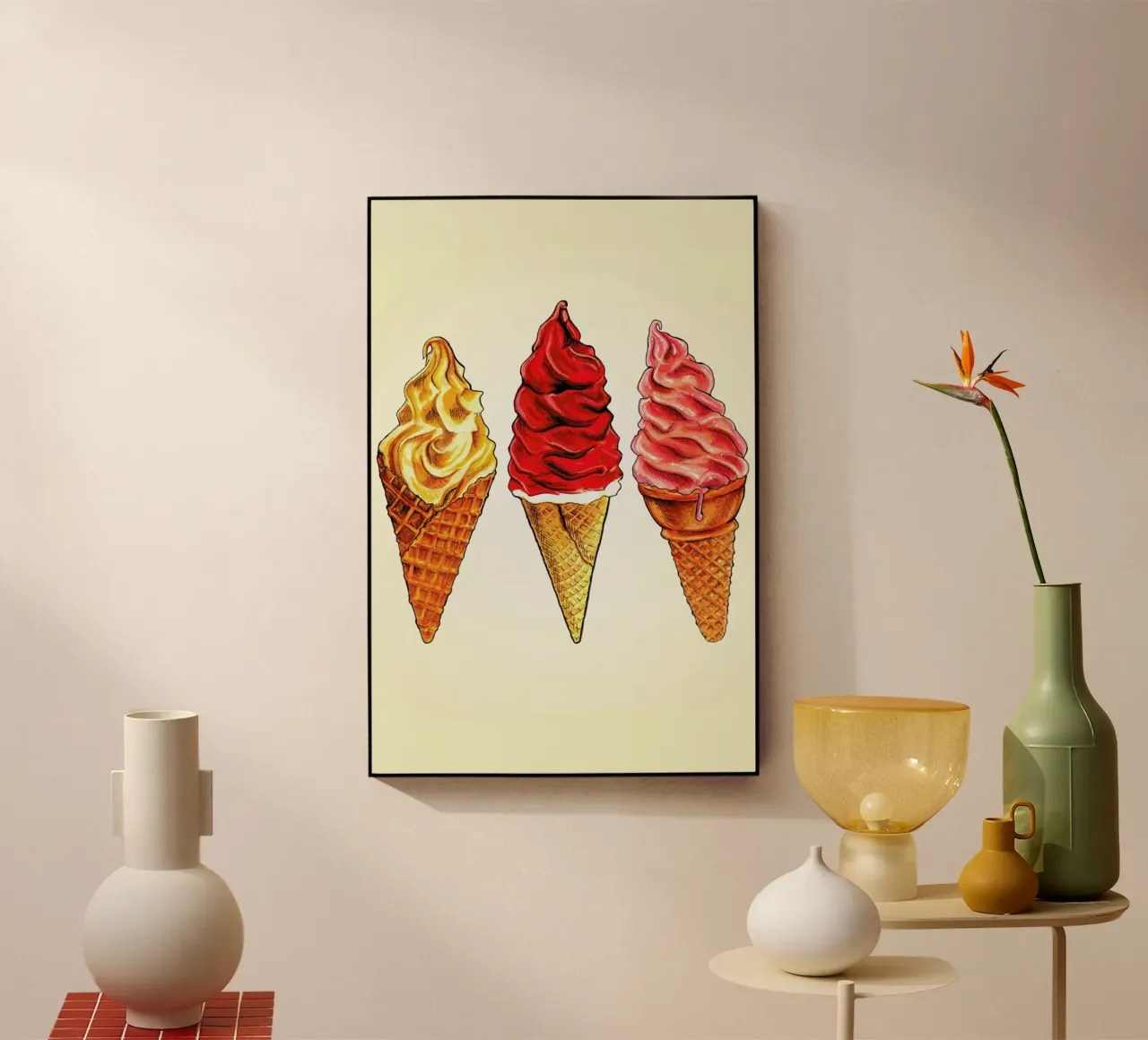 Soft Serve acrylic glass by Kelly Gilleran