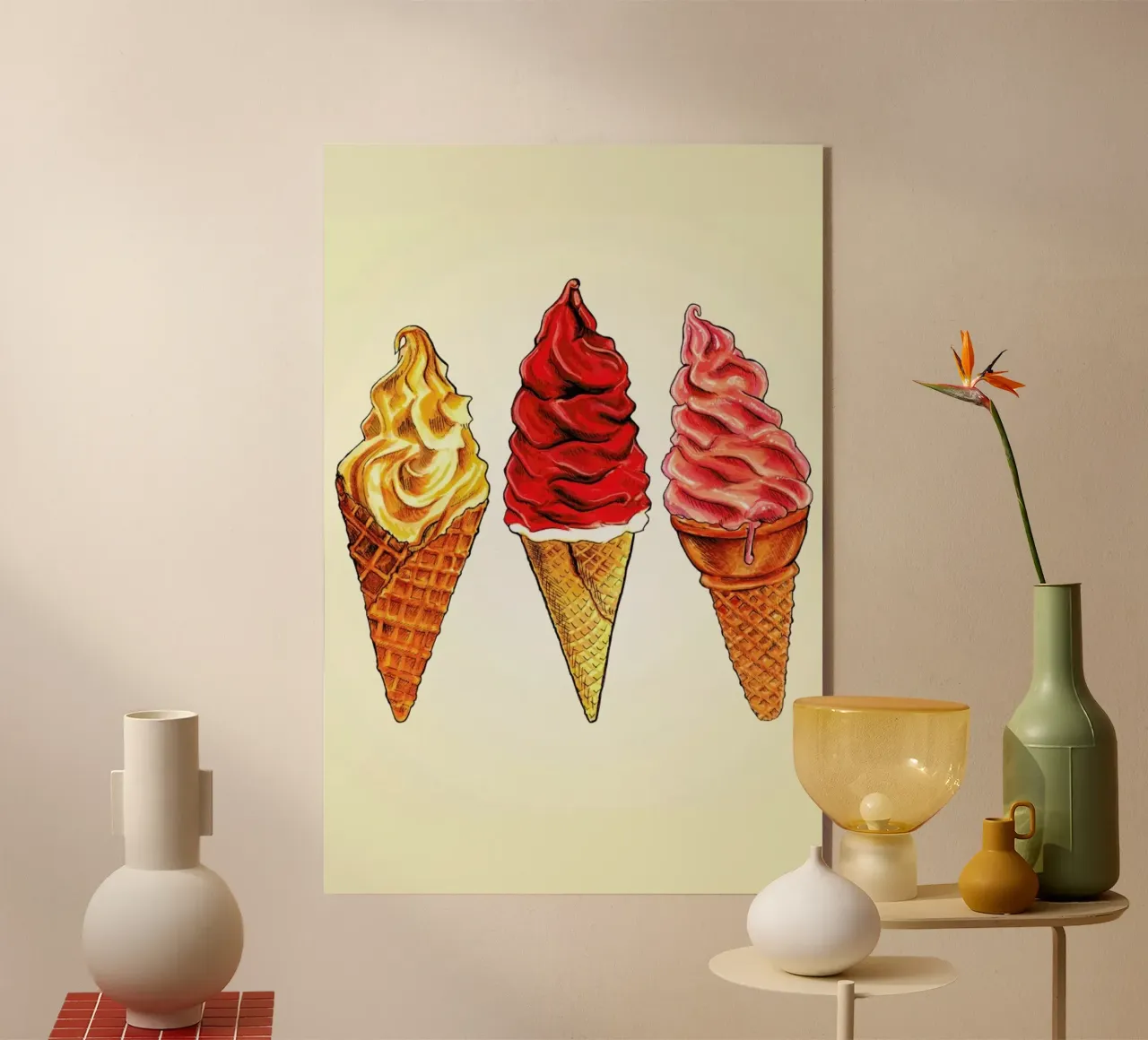 Soft Serve acrylic glass by Kelly Gilleran