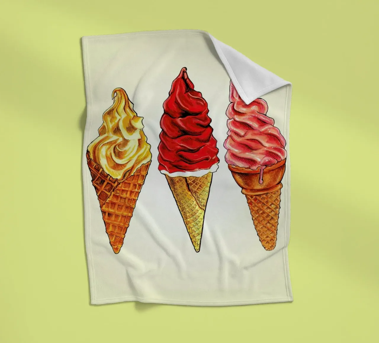 Soft Serve manta de franela de Kelly Gilleran