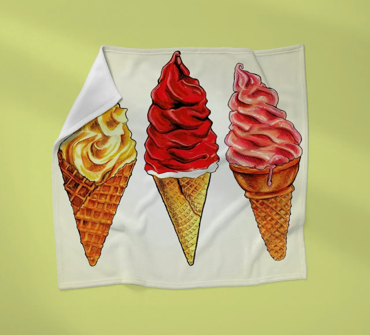 Soft Serve manta de franela de Kelly Gilleran