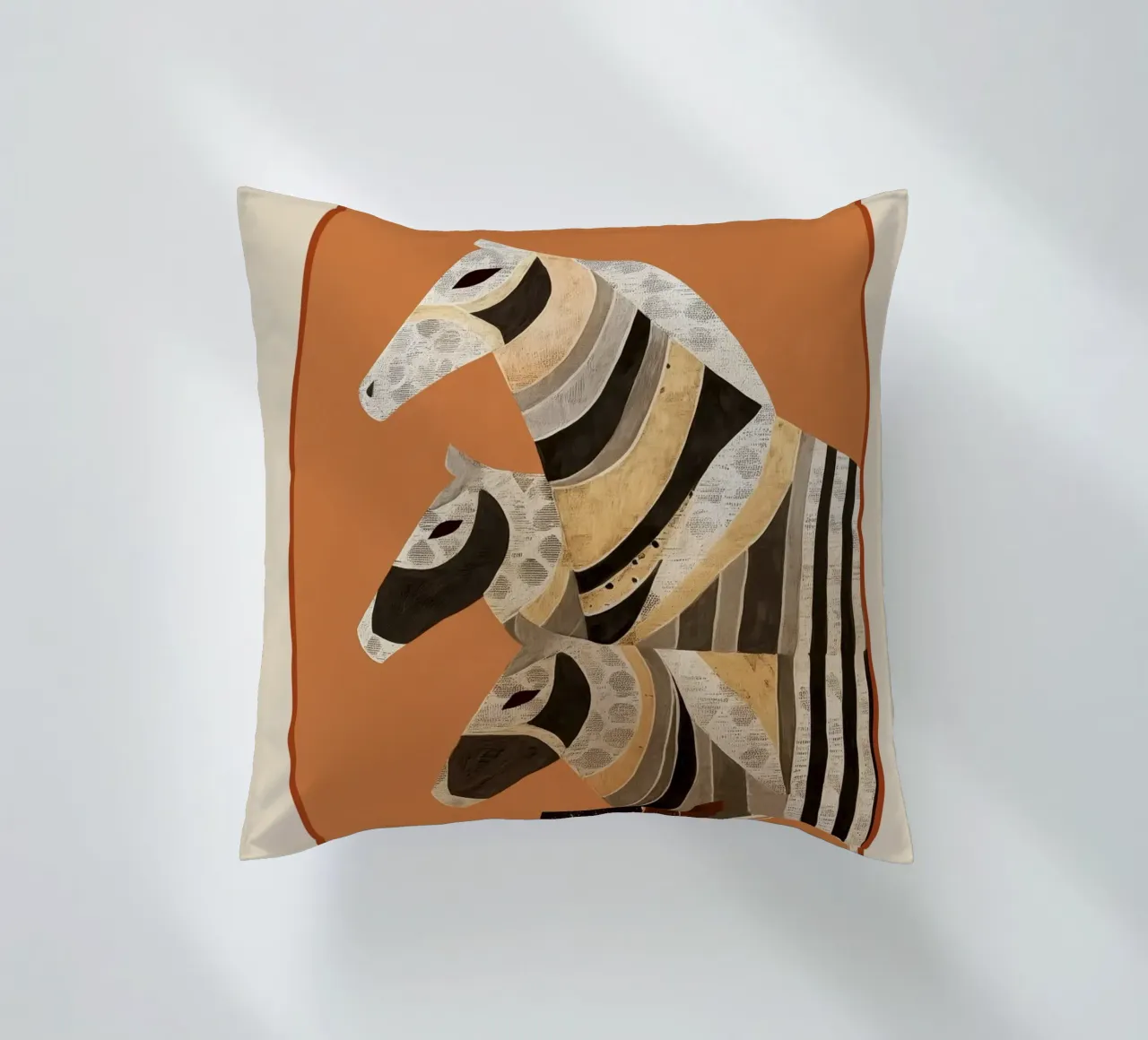 Horses in Stripes II cuscino da cityart