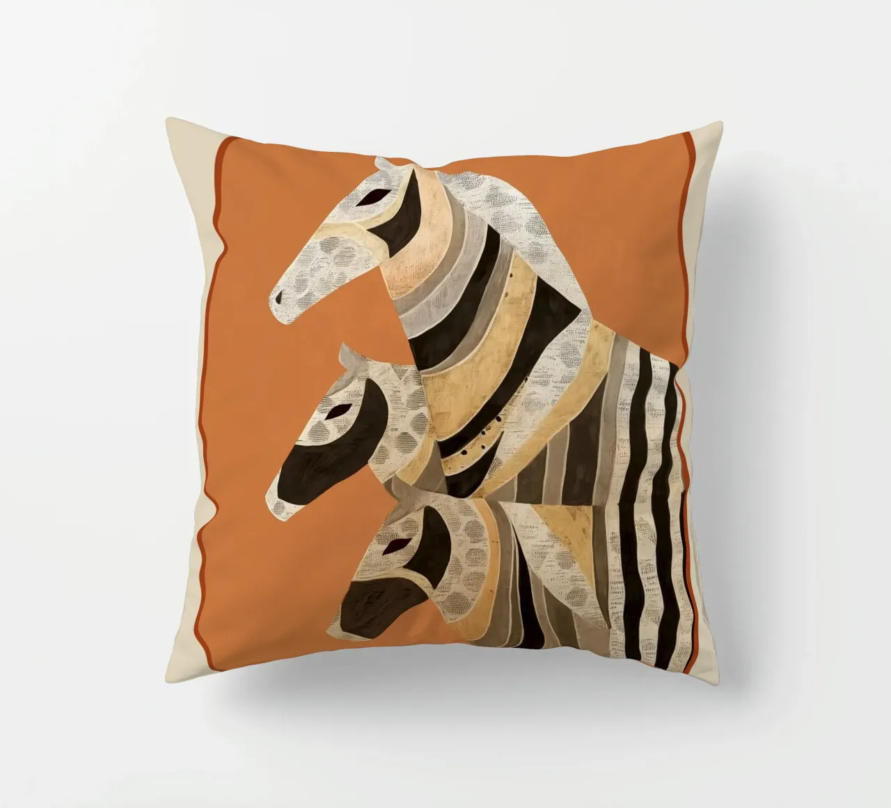 Horses in Stripes II cuscino da cityart