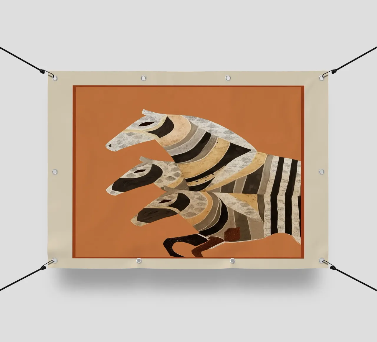 Horses in Stripes II telo in pvc da cityart