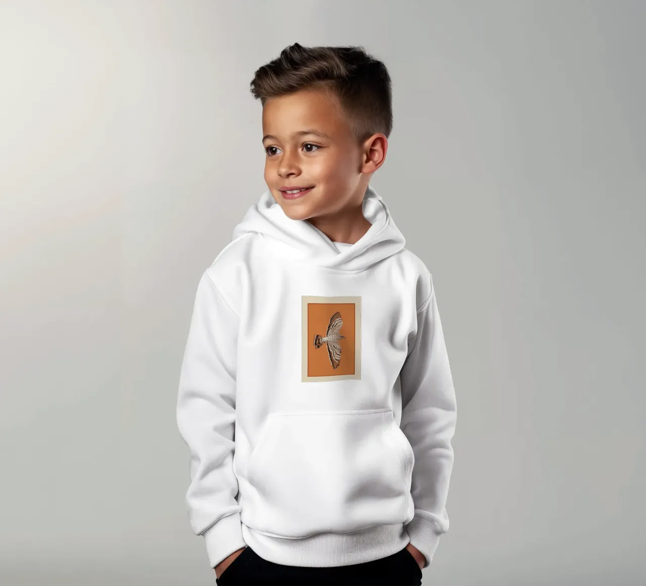 Hawk in Still Flight felpa bambino con cappuccio da cityart