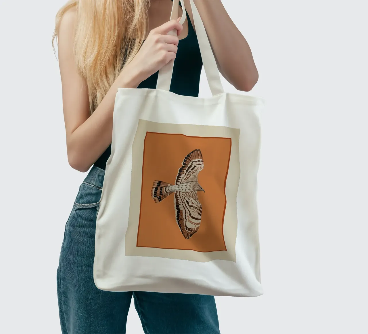 Hawk in Still Flight borsa in juta da cityart