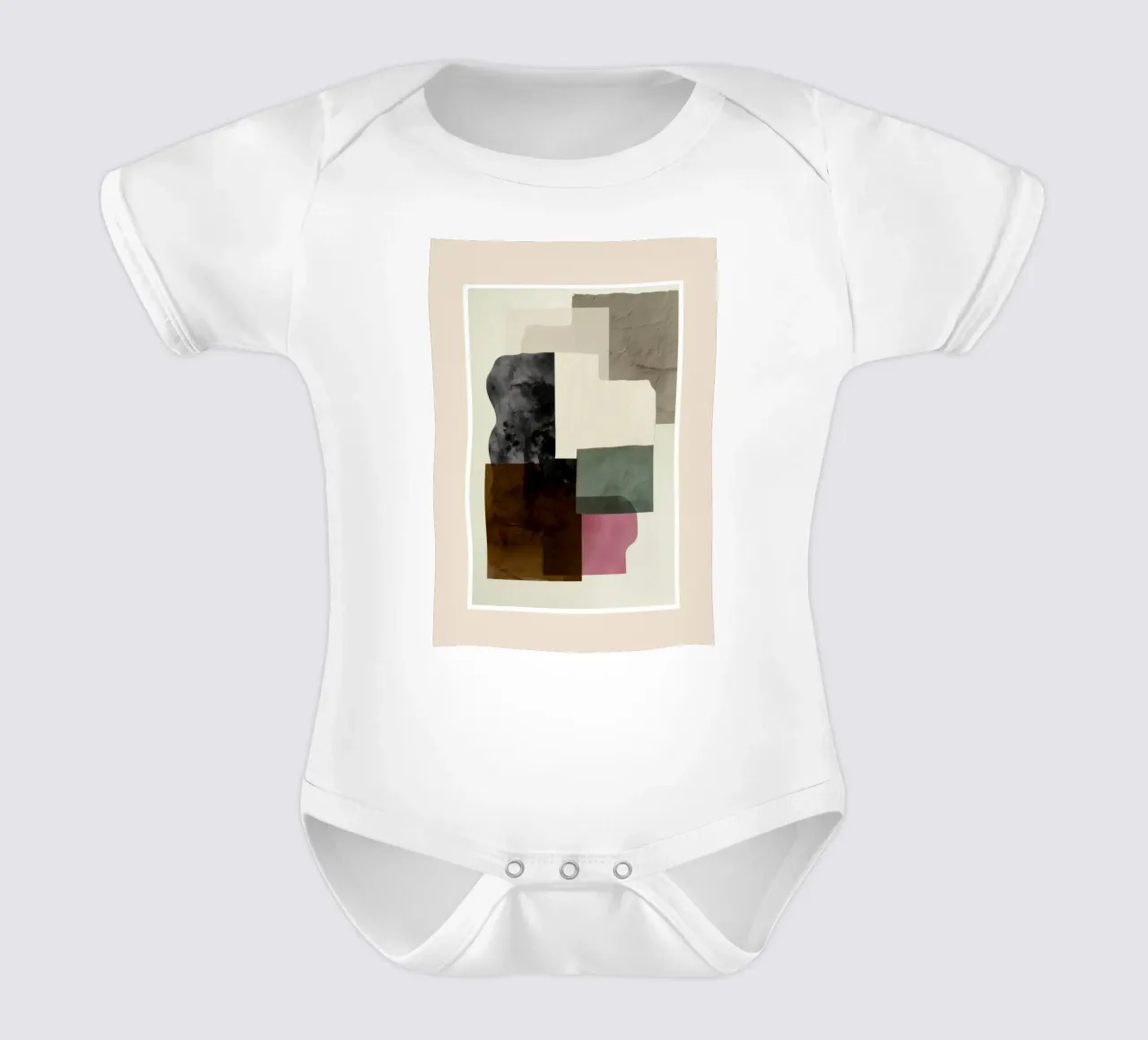 Soft Geometry I body neonato maniche corte da cityart