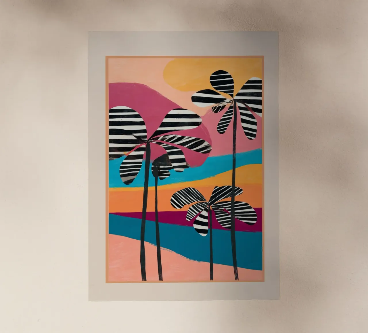 Tropical Sunset Palms I pellicola backlit da cityart