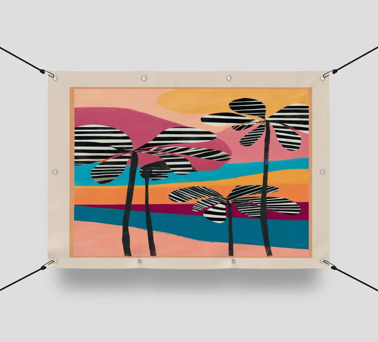 Tropical Sunset Palms I telo in pvc da cityart