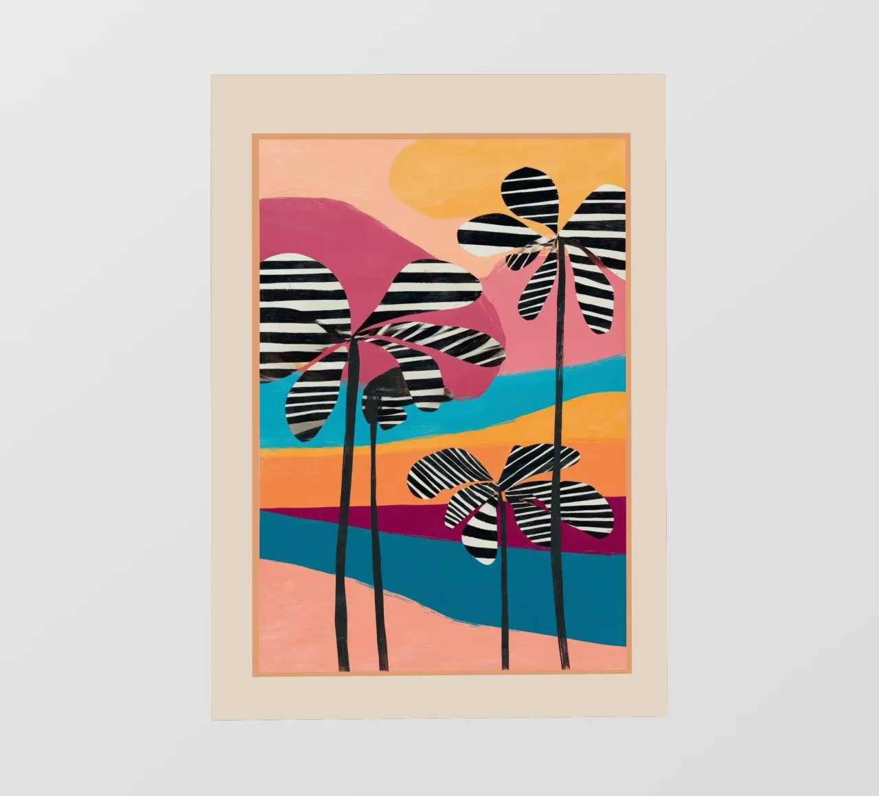 Tropical Sunset Palms I telo in pvc da cityart