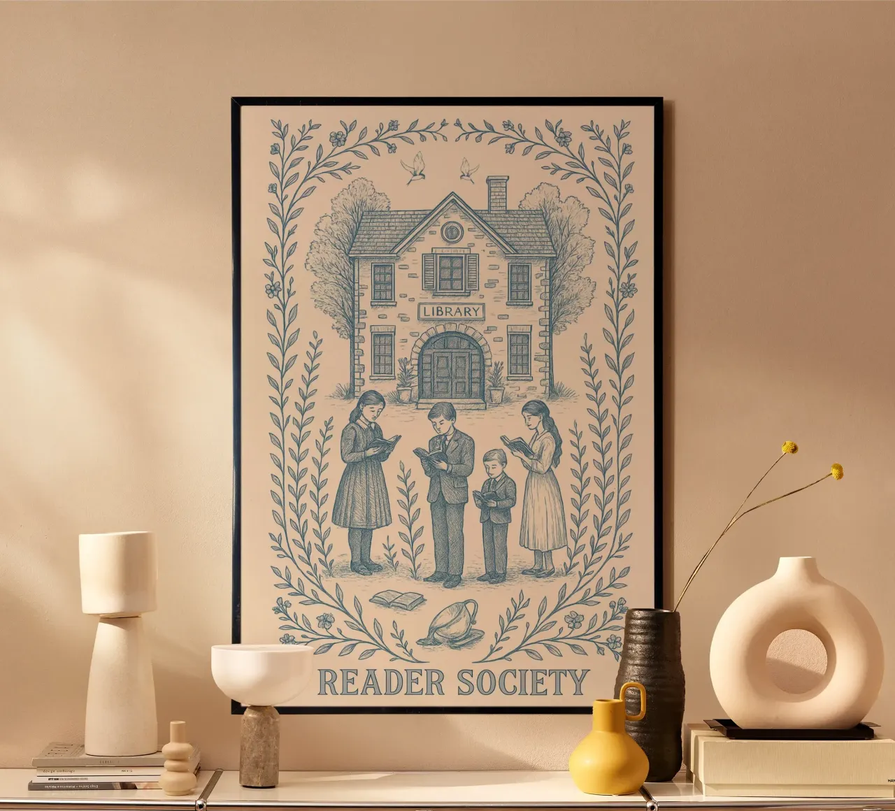 Società dei lettori - Poster d'epoca poster da Taika Tori Art