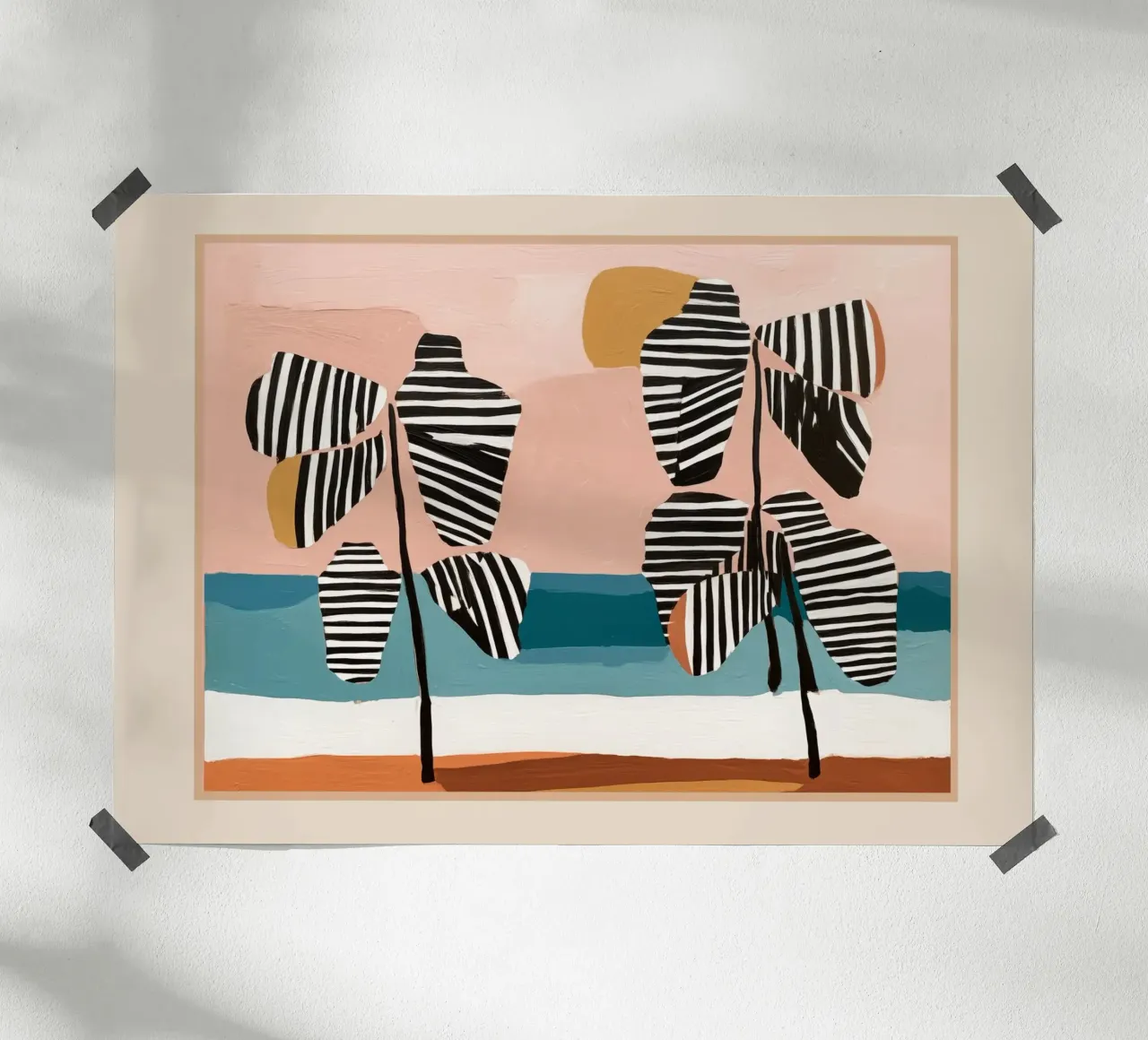 Tropical Sunset Palms II carta hahnemühle da cityart