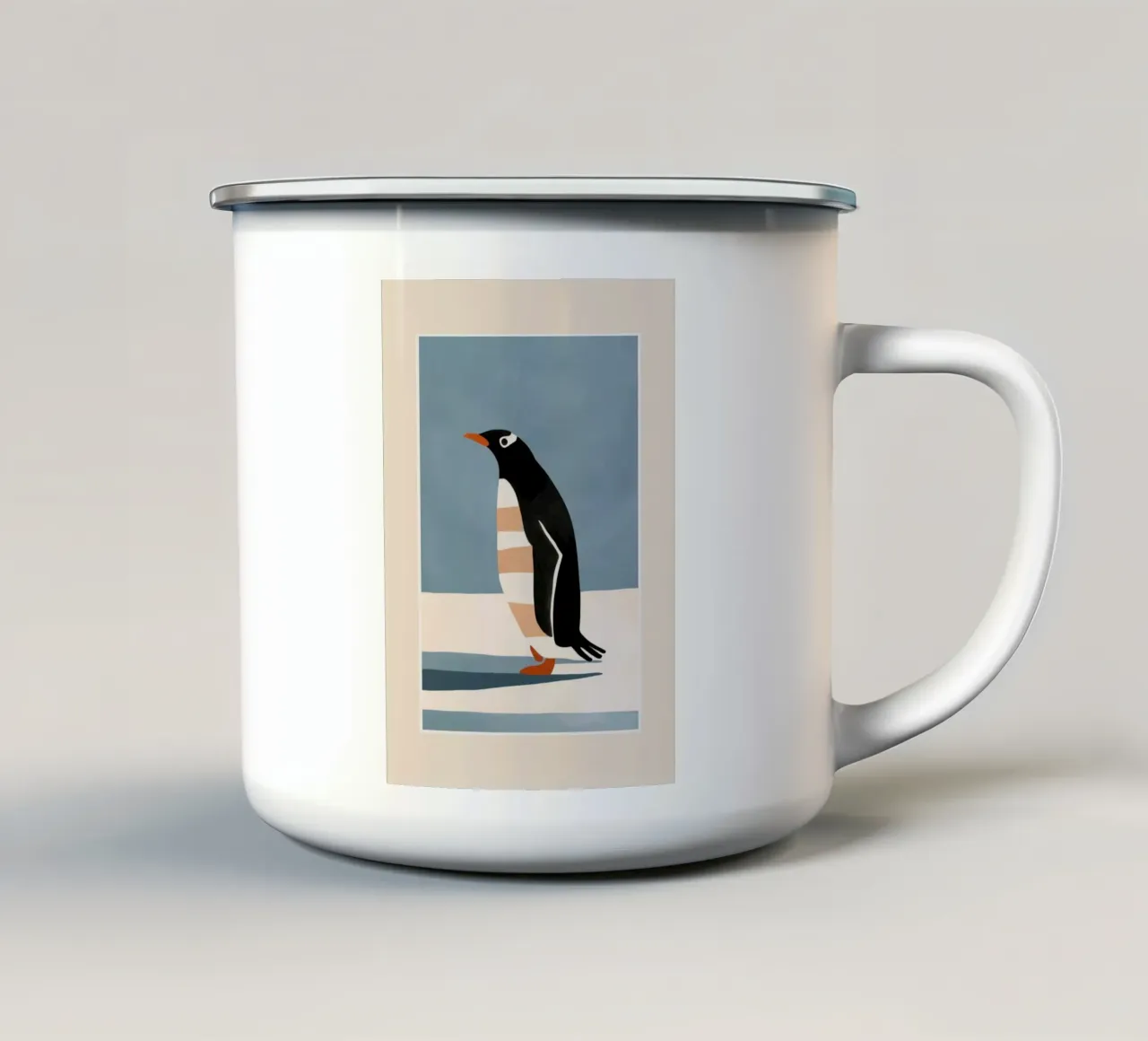 Penguin on Ice tazza in smalto da cityart