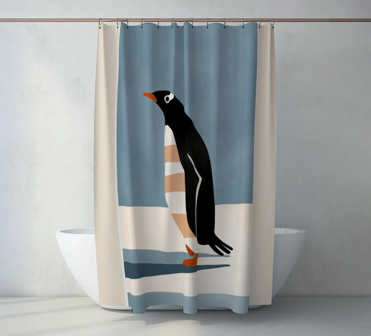 Penguin on Ice tenda da doccia da cityart