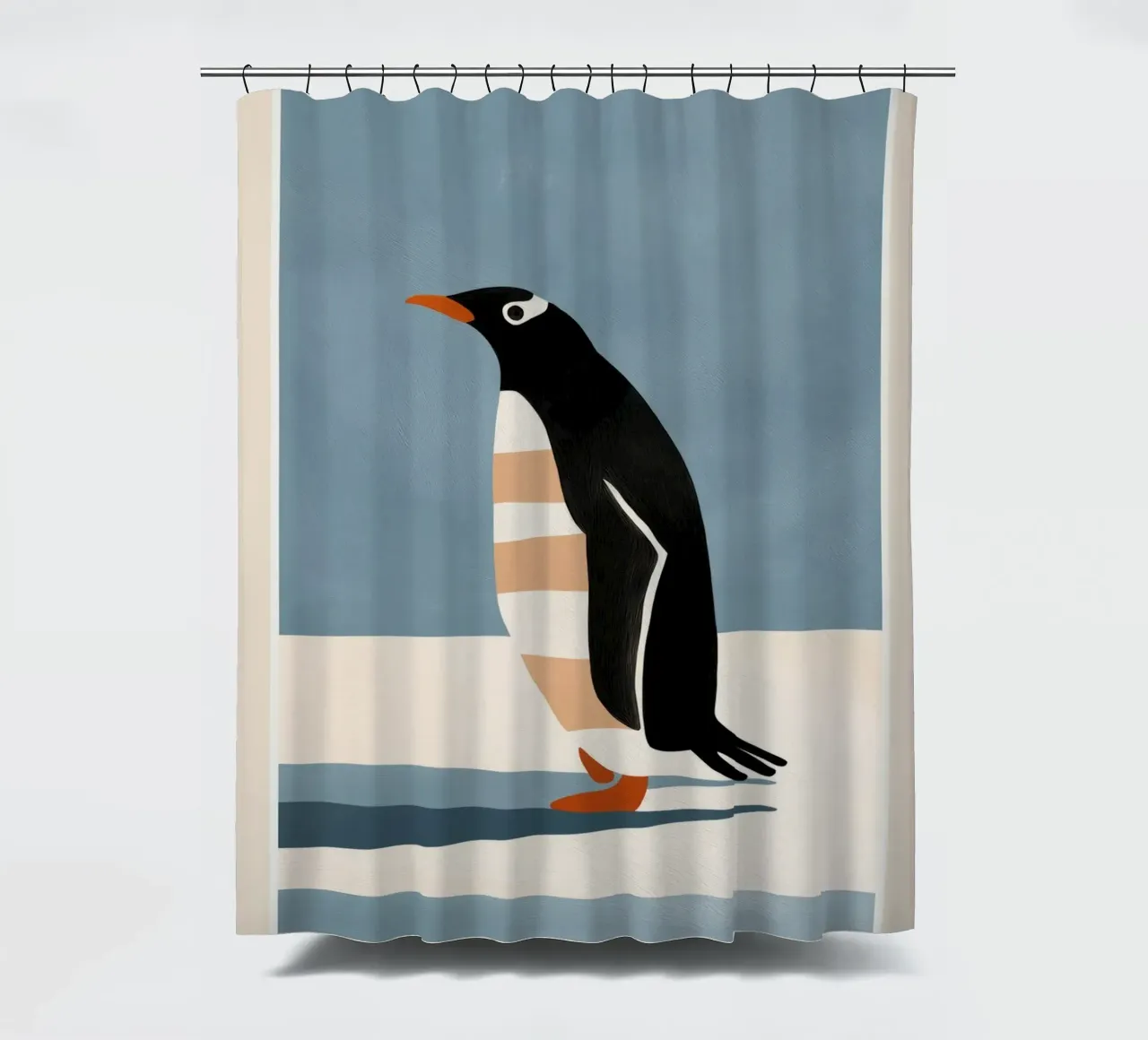 Penguin on Ice tenda da doccia da cityart
