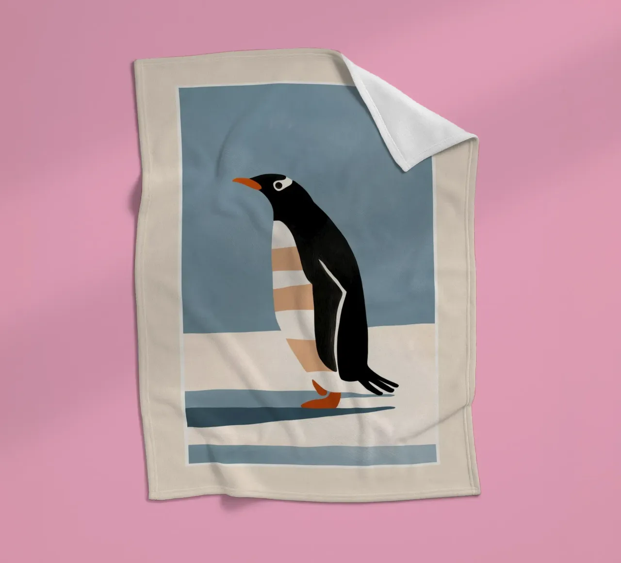 Penguin on Ice coperta in pile da cityart