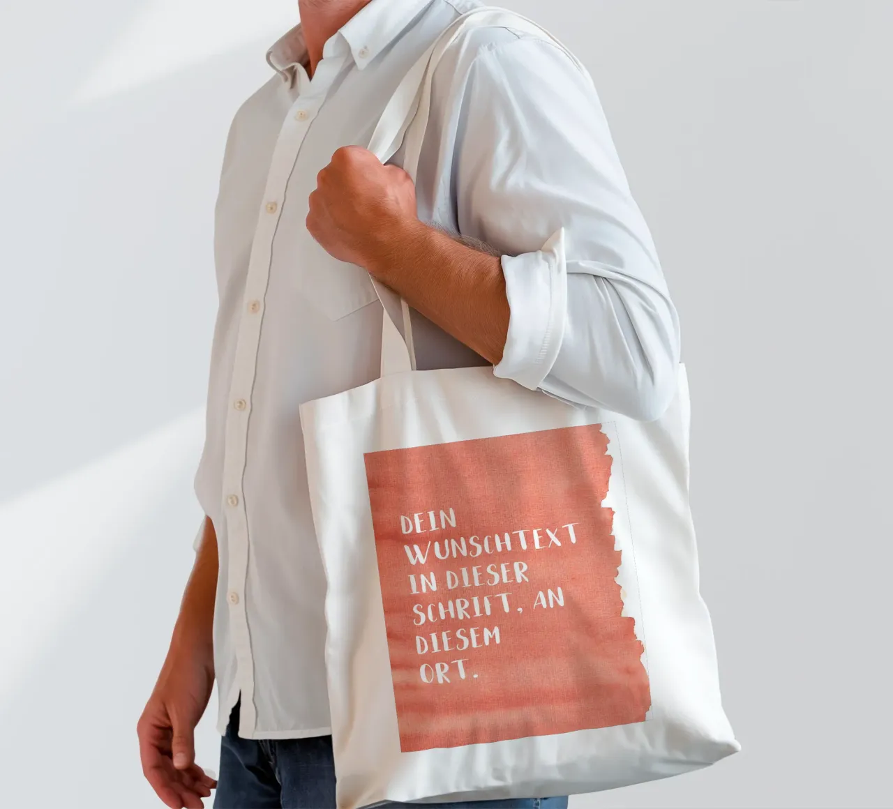 Wunschtext auf Wasserfarbe borsa in juta da WORTSPIEL
